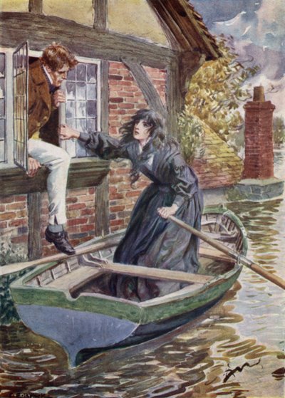 Maggie Tulliver redt Tom bij de molen door after Charles Edmund Brock
