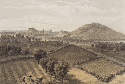 Edinburgh vanuit de buurt van kasteel Craigmillar door after David Roberts