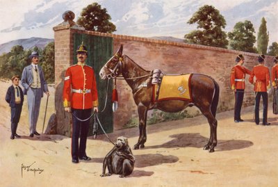 De Huismuil en Aap van het Middlesex Regiment door after Edgar Alfred Holloway