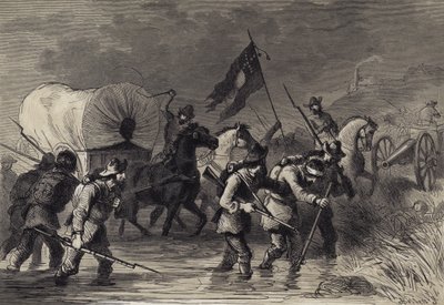 Lees terugtocht na de Slag bij Gettysburg door after Felix Octavius Carr Darley
