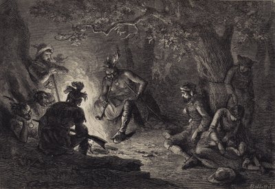 Gevangenen uit de Wyoming Valley door after Felix Octavius Carr Darley