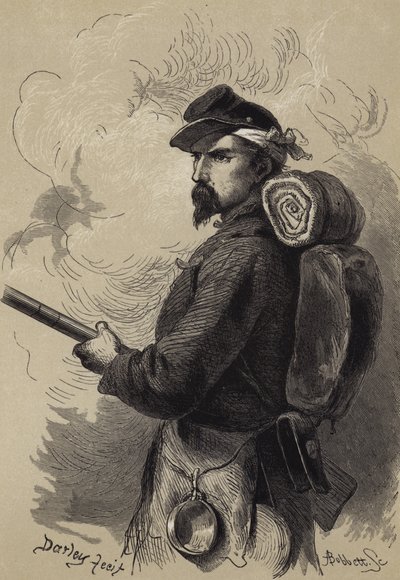 Soldaat van de Amerikaanse Burgeroorlog door after Felix Octavius Carr Darley