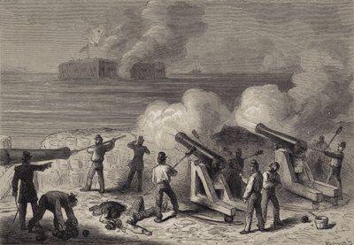 De aanval op Fort Sumter door after Felix Octavius Carr Darley