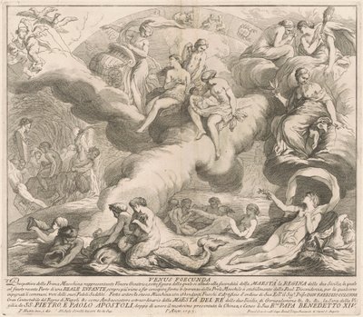 De Prima Macchina voor de Chinea van 1743: Venus Genetrix door after François Hutin Miguel de Sorellò