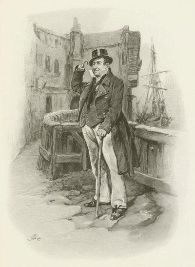 Kapitein Cuttle door after Frederick Barnard