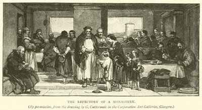 De refter van een klooster door after George Cattermole