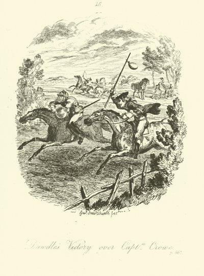 Illustratie voor Launcelot Greaves door Tobias Smollett door after George Cruikshank