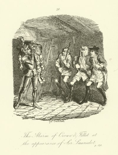Illustratie voor Launcelot Greaves door Tobias Smollett door after George Cruikshank