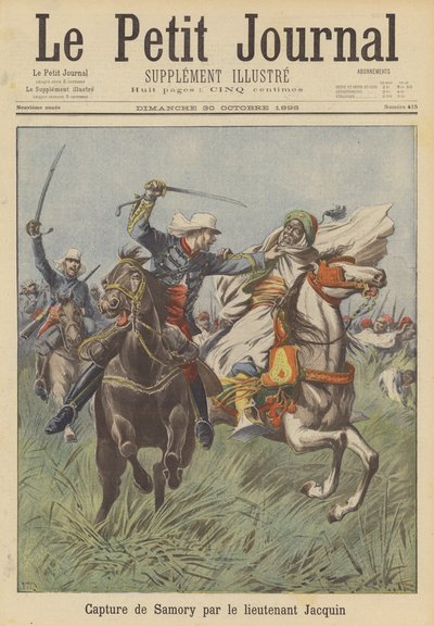 Gevangenneming van Samory Toure door Luitenant Jacquin door after Henri Meyer