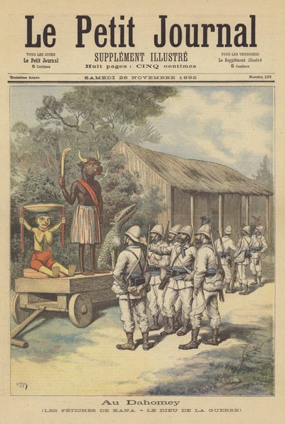 In Dahomey: de fetisjen van Cana - de god van de oorlog door after Henri Meyer