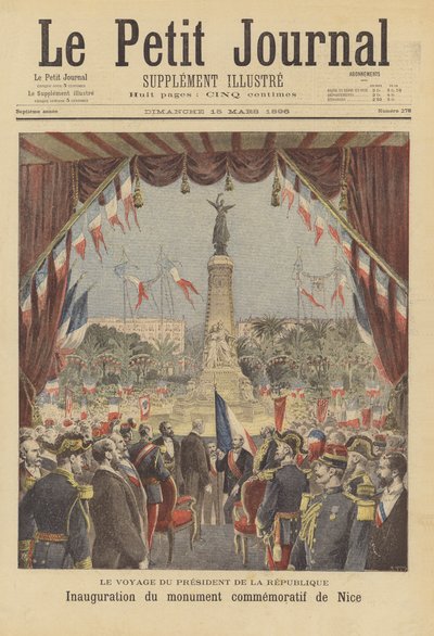 Inhuldiging van een monument ter herdenking van de herintegratie van het graafschap Nice in Frankrijk door after Henri Meyer