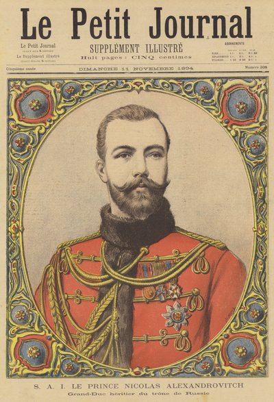 Prins Nicolaas Aleksandrovitsj, erfgenaam van de Russische troon door after Henri Meyer