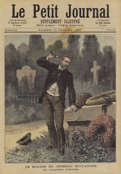 De zelfmoord van generaal Boulanger door after Henri Meyer