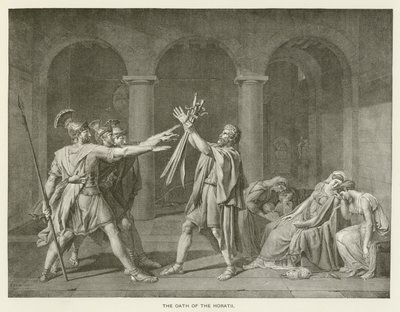 De eed van de Horatii door after Jacques Louis David