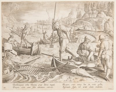 Tonijnvissen door after Jan van der Straet, called Stradanus