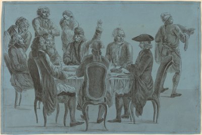 De maaltijd van de filosofen door after Jean Huber