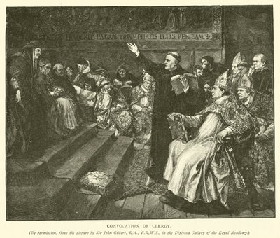 Bijeenkomst van geestelijken door after John Gilbert