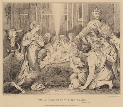De Aanbidding van de Herders door after Joshua Reynolds
