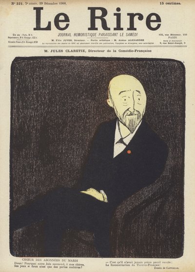 Jules Claretie, Directeur De La Comedie-Francaise, Illustratie voor Le Rire door after Leonetto Cappiello