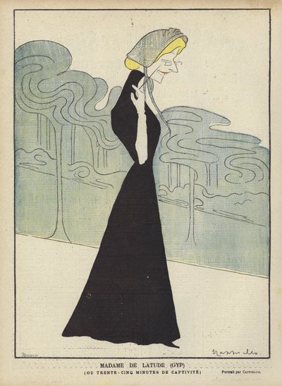 Madame De Latude (GYP), Illustratie voor Le Rire door after Leonetto Cappiello