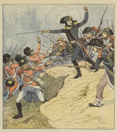 Bonaparte gewond in Toulon door after Louis Charles Bombled