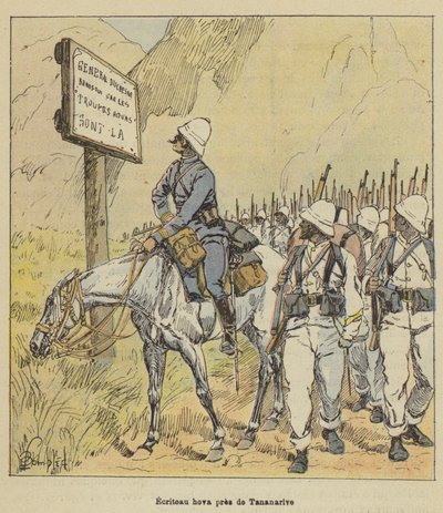 Hova bord bij Tananarive door after Louis Charles Bombled