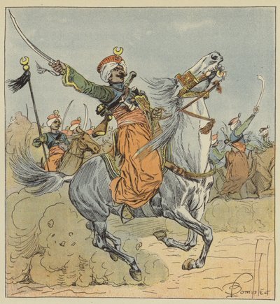 Keizerlijke garde, Mameluk, Eskadron verbonden aan het regiment jagers te paard door after Louis Charles Bombled