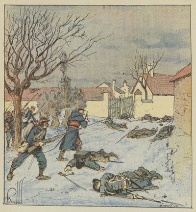 De divisie Peytavin valt Poupry aan door after Louis Charles Bombled