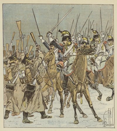 De cuirassiers van Doumerc maken 1.800 Russen gevangen door after Louis Charles Bombled