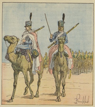 Napoleon creëerde regimenten van dromedarissen door after Louis Charles Bombled