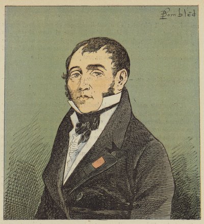 Portret van Las-Cases door after Louis Charles Bombled