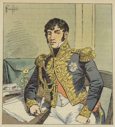 Portret van graaf de Montholon, executeur-testamentair van Napoleon door after Louis Charles Bombled