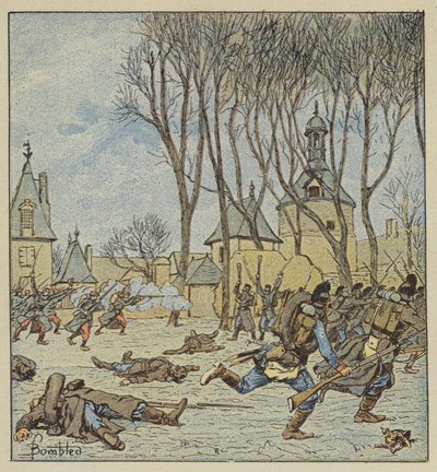 Inname van het kasteel van Villepion door de Fransen door after Louis Charles Bombled
