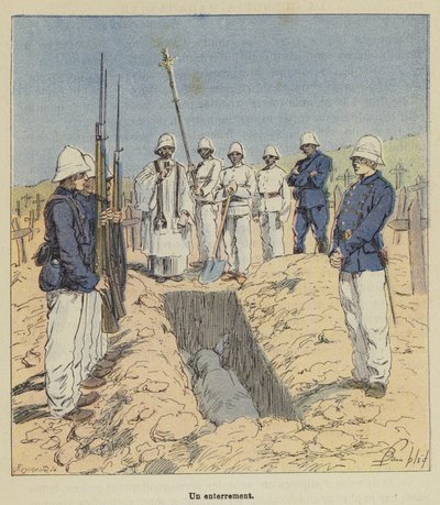 Een begrafenis door after Louis Charles Bombled