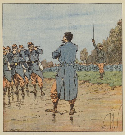 Een executie bij het 17e korps door after Louis Charles Bombled