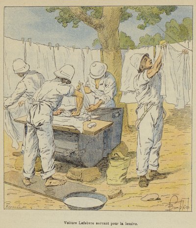 Wagen Lefebvre voor de was door after Louis Charles Bombled