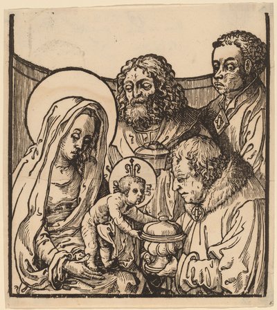 De aanbidding der wijzen door after Lucas van Leyden