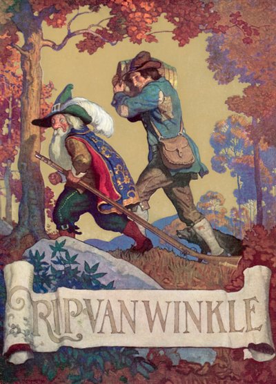Omslagillustratie voor Rip Van Winkle door after Newell Convers Wyeth