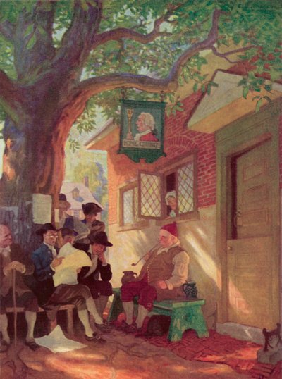 Illustratie voor Rip Van Winkle door after Newell Convers Wyeth