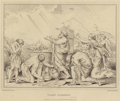 Noachs Offer door after Nicolas Poussin