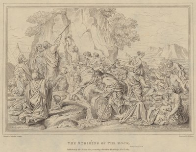 Het Slaan op de Rots door after Nicolas Poussin
