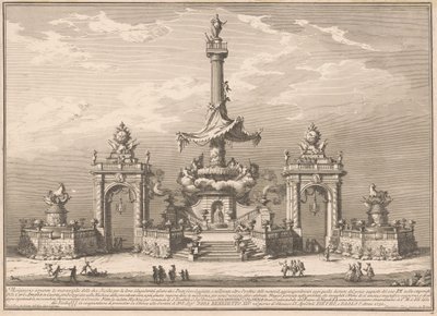 De Tweede Macchina voor de Chinea van 1752: Het Banket van de Goden in Villa Carl