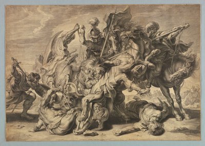 Grote leeuwenjacht door after Peter Paul Rubens