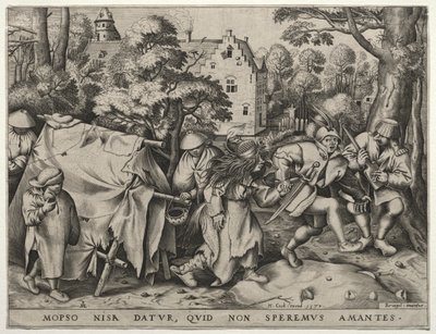 De Bruiloft van Mopsus en Nisa door after Pieter Bruegel