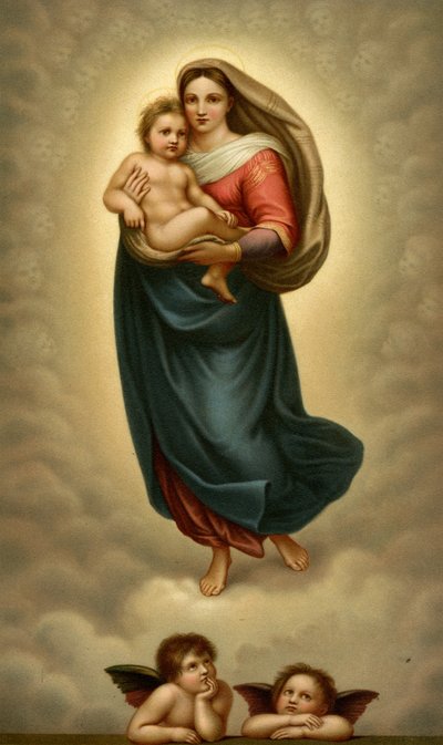 Madonna san Sista, Sixtijnse Madonna door after Raphael