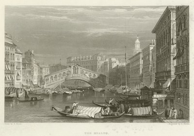 De Rialto door Samuel (after) Prout