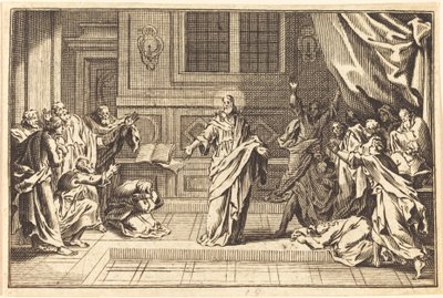 Christus Verschijnt aan Zijn Discipelen door after Sébastien Le Clerc I