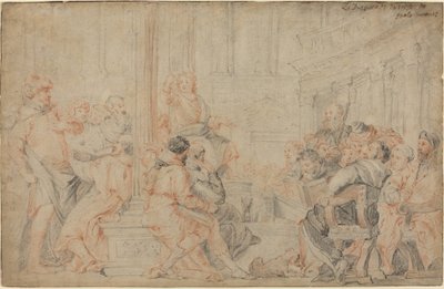 Christus tussen de dokters door after Veronese