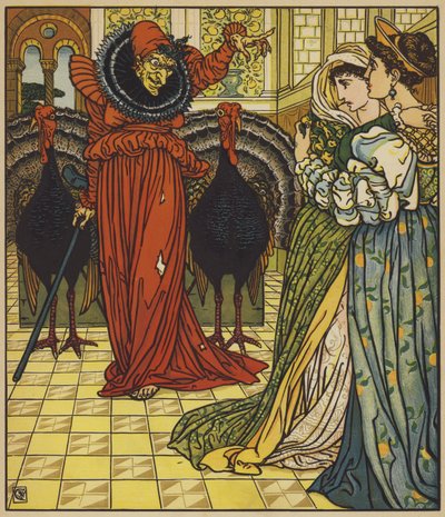 Verschijning van de Fee van de Woestijn door after Walter Crane