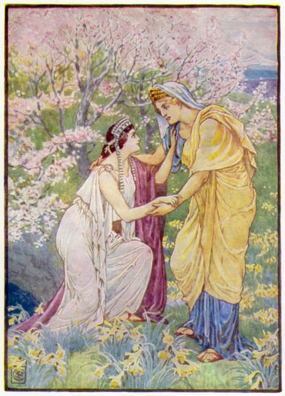 Demeter verheugde zich, want haar dochter was aan haar zijde door after Walter Crane